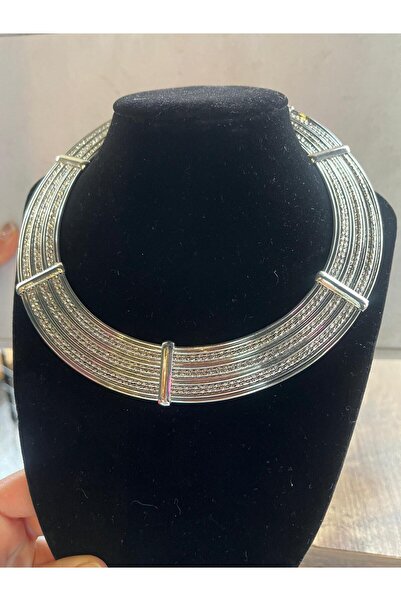 SELVİLERBUTİK Kelepçe Kolye Silver
