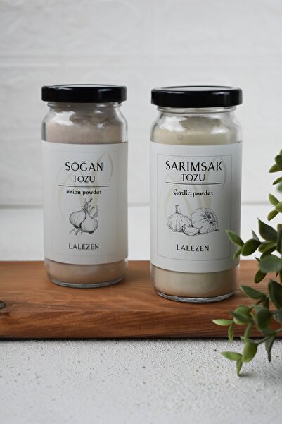 LALEZEN Sarımsak Tozu 100 gr - Soğan Tozu 100 gr 2 li SET (cam kavanoz)