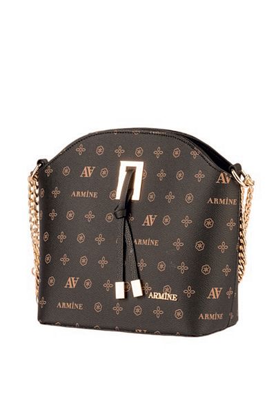 Armine Arm-102 Brown Skin Printed Women's Shoulder Bag