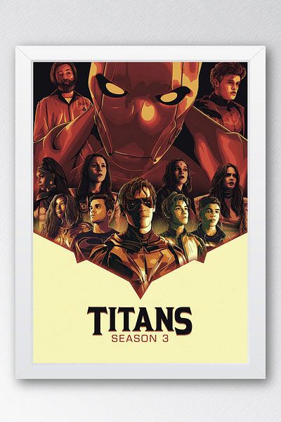 Saturn Πίνακας με κορνίζα Titans - Πίνακας αφίσας της σειράς DC