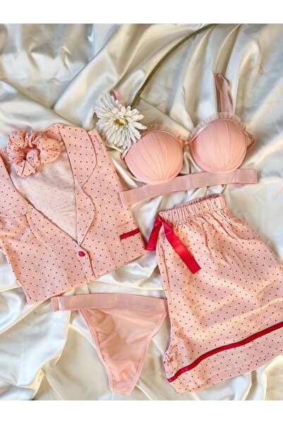 blackstrip Sweet Dream Yumuşacık %100 Viskoz Kumaş Pijama Takımı ve Sütyen Kü...