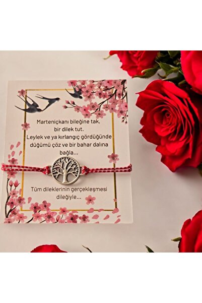 Sibelya Aksesuar HAYAT AĞACI MARTENİÇKA BİLEKLİK(MARTENİÇKA İP BİLEKLİK HEDİY...