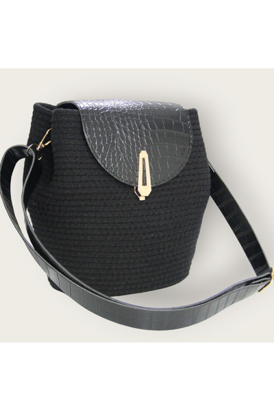 Hediyeninellitonu Juta de paie cu capac inel perforat - Geanta de tricotat cu...