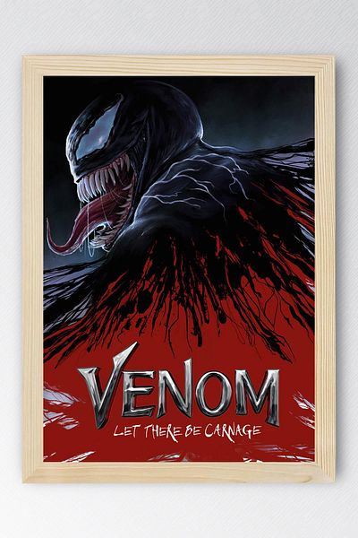 Saturn Venom Framed Table - Marvel Movie Poster Art Print