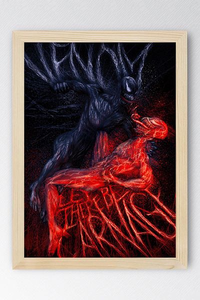 Saturn Venom Framed Table - Marvel Movie Poster Art Print
