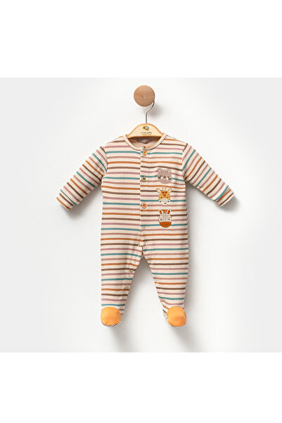 Renkli Fitilli Safari Unisex Bebek Tulum
