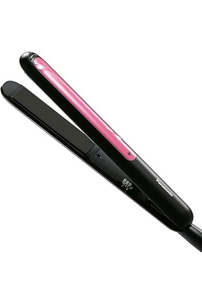 PANASONIC Extra long plate Hair Straightener, Smooth Sliding Ceramic Plate Black/Pink