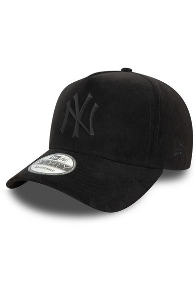 NEW ERA Шапка New York Yankees 9FORTY E-Frame с черна имитация на велур - 60580814