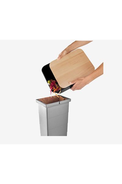 Tchibo Wooden Cutting Board, Natural Beech and Black