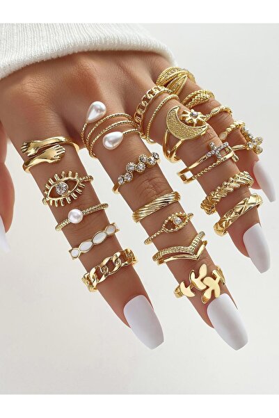 MURASSA BUTİK Vintage Çoklu Yüzük Seti