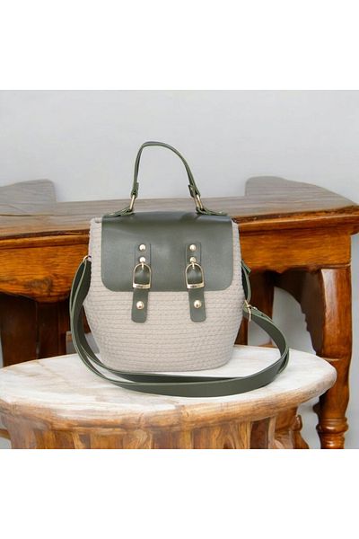 Hediyeninellitonu Juta de paie cu capac inel perforat - Geanta de tricotat cu design de atelier cu motiv vultur