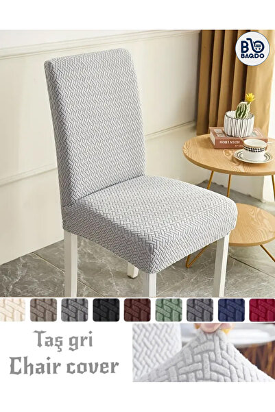 BAQDO Tuğla desen 6 adet Yüksek Kaliteli Sandalye Kılıfı, Sandalye Örtüsü, Lastikli, Likralı, Yıkanabılır