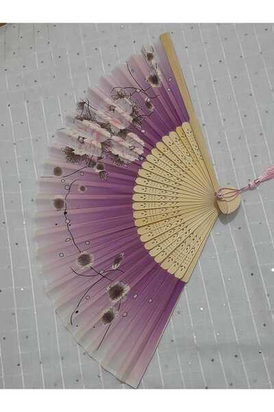 aysa stil Ahşap desenli yüksek kaliteli Japon bambu yelpazesi