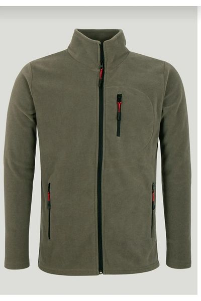 gamaro Khaki Color Zippered 3 Pocket Softshell Fleece