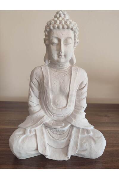 BilgeCe hoMe Boyasız Buddha heykeli, Buddha heykeli, Oturan buda heykeli, Pol...