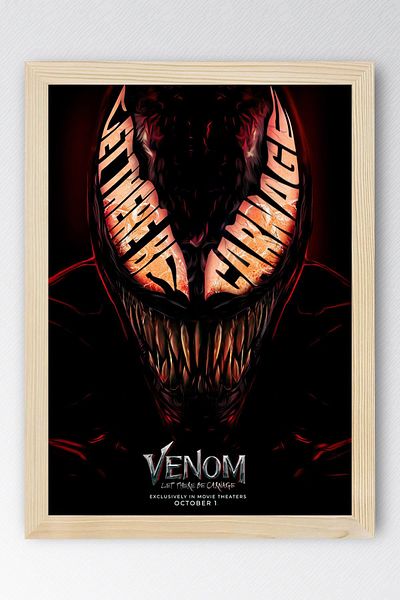 Saturn Venom Framed Table - Marvel Movie Poster Art Print