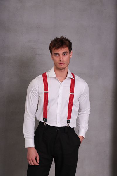 SuspenderS Red Polka Dot Men's Trouser Suspenders