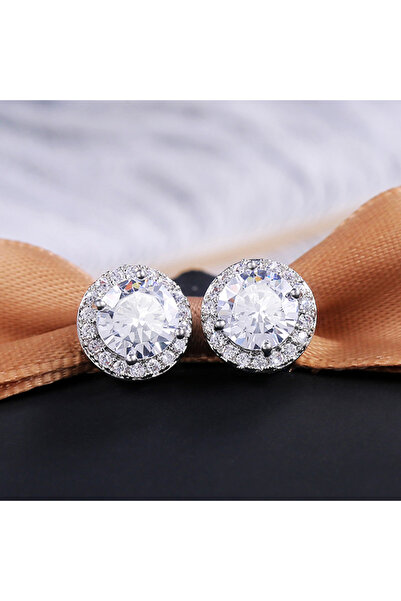 Choice E193 Huitan Classic Round Cubic Zirconia Prong Setting Women's Stud Ea...
