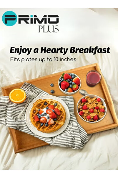 Primo Plus Bed Tray Table With Folding Legs Brown