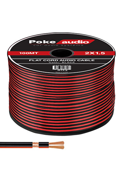 SILATECH 2X1.5 Hoparlör Kablosu Kordon Siyah 100 Metre