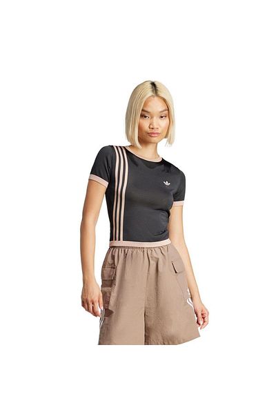 adidas Tricou negru pentru femei Tricou 3s tricotat Jj0960
