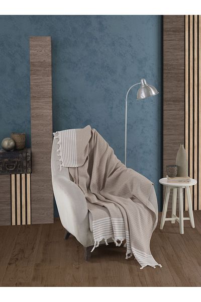 Lux Touch Canapea Divan Bej Bursa - 150x180 cm, Husa pentru fotoliu cu un singur canapea din bumbac