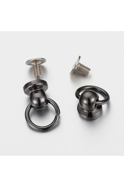 Choice 8 مم حلقة واحدة Gunblack 20 مجموعة من عمود الكرة المعدنية مع مسامير حل...