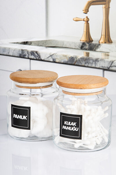 naturelove 2 recipiente pentru bumbac de urechi și borcan de bumbac cu capace...