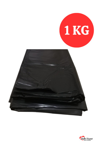 Kalbi Ticaret Ekstra Kalın Çöp Torbası 80x110 Cm Siyah Ev Taşınma Poşeti Çöp Poşeti 1 Kg Dökme Dayanıklı Poşet