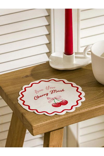 LC Waikiki Lcw Home Cherry Printed Paper Napkins 20Pcs