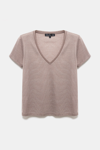 No Matter What Parlak V Yaka Basic T-shirt