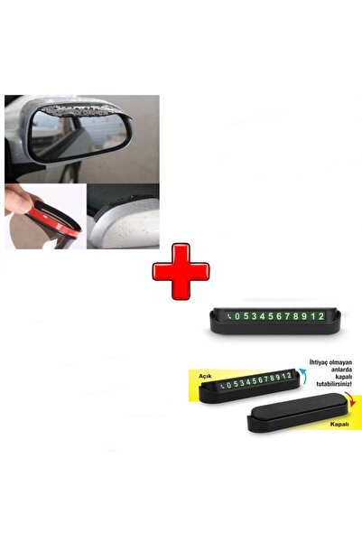 Aksefuar Lazer جهاز تحديد موقع Parkmatik Open Close + واقي المطر للمرآة الخار...