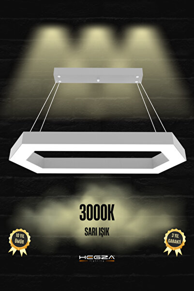 Hegza Lighting JOYA ( Gri Kasa, Sarı Işık ) Ledli Modern Sarkıt Led Avize, Sa...