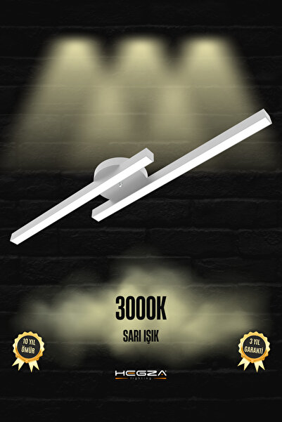 Hegza Lighting Marea ( Gri Kasa, Sarı Işık ) Ledli Modern Plafonyer Led Avize...