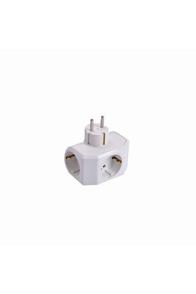 VİKO Yonca Plus White Triple Grounded Socket