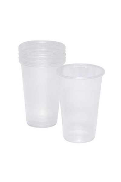 Roll-Up Plastic Transparent Cup 10Pcs 250 Cc