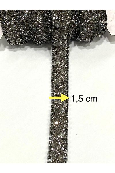 karantuhafiye Iron-On Stone Strips / 1 Meter / H34 Anthracite