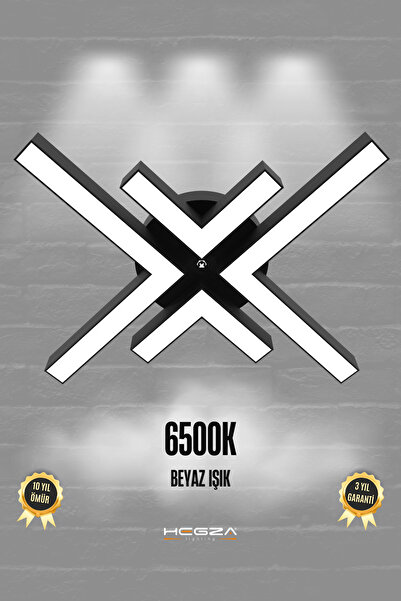 Hegza Lighting Arana ( Siyah Kasa, Beyaz Işık ) Ledli Modern Plafonyer Led Avize, Salon, Mutfak, Oturma Odası