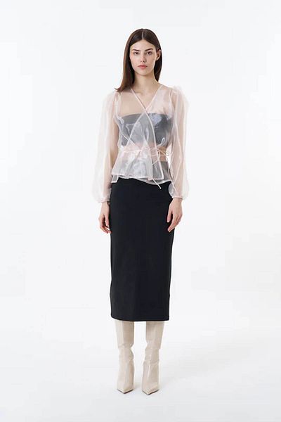 Quzu Etk00031 Model Black Women's Skirt