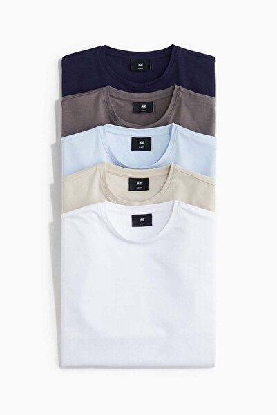 H&M 5-pack T-shirts Slim fit