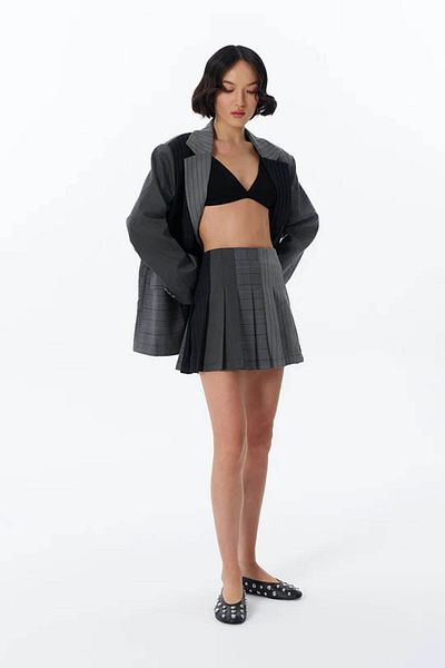 Quzu Etk00009 Model Gray Women's Skirt