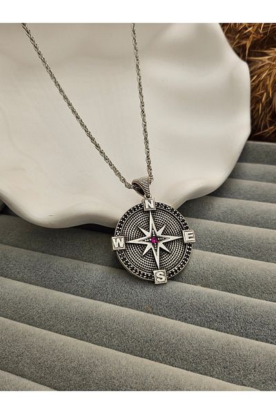 AURA Men's Necklace Compass Model