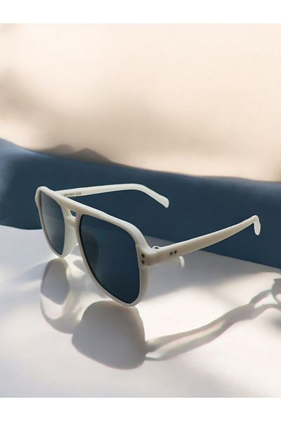 MİSE White Unisex Sunglasses New Season