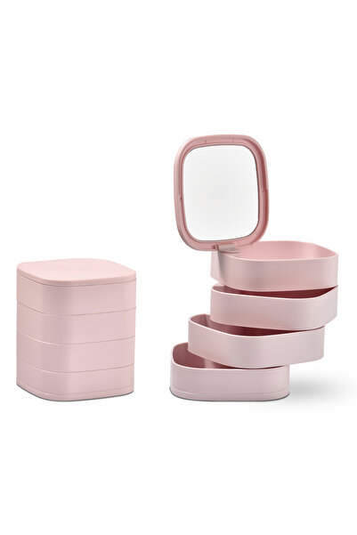 Bee Home 4 Katlı Aynalı Kare Organizer