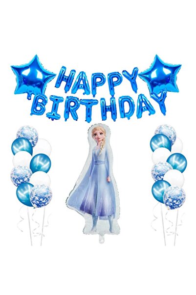 DÜVENCİ TİCARET SET BALON FROZEN ELSA FOLLY HAPPY BIRTHDAY