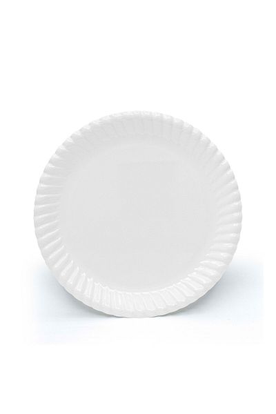 Roll-Up Party Dreams Cardboard Plates, White 22 cm 10 Pcs