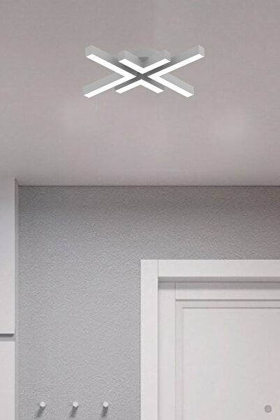 Hegza Lighting Arana ( Gri Kasa, Beyaz Işık ) Ledli Modern Plafonyer Led Avize, Salon, Mutfak, Oturma Odası