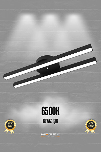 Hegza Lighting Mellızo ( Siyah Kasa, Beyaz Işık ) Ledli Modern Plafonyer Led ...