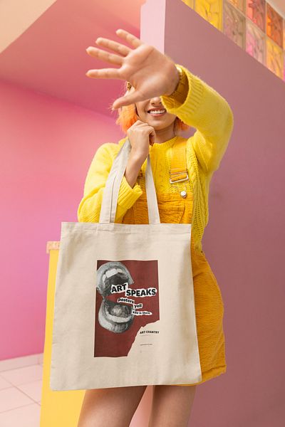 BUFUAL Art Speaks Printed Cloth Bag
