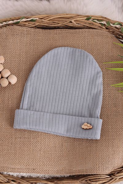 yudemia Soft and Sensitive Skin Friendly Gray Report Baby Beanie